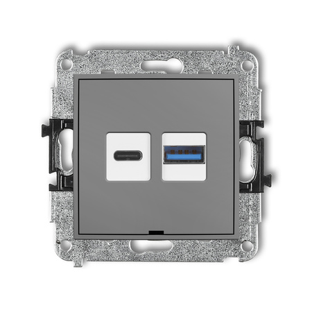 KARLIK ICON 27ICUSBBO-8  Ładowarka USB podwójna  USB C + USB A