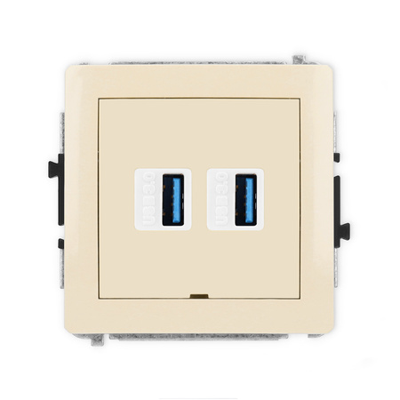 KARLIK DECO 1DGUSBBO-6  Gniazdo podwójne 2xUSB A-A 3.0