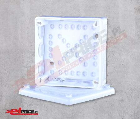 Puszka natynkowa hermetyczna ip55 98x98x42  "90" n/t ip55 12-wl