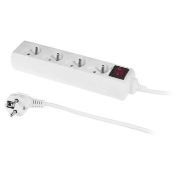 Plastrol Przedłużacz z czterokrotnym gniazdem ECO 4X2p+Z 10A 3m W-97493