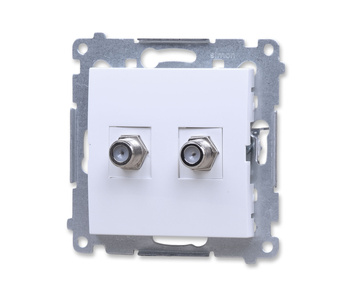 Kontakt simon 54 dasf2.01/11 gniazdo antenowe typu f podwójne