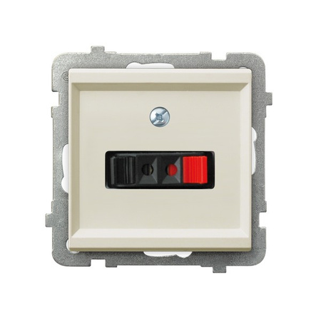 OSPEL SONATA GG-1R/m/27 Gniazdo głośnikowe pojedyncze ecru