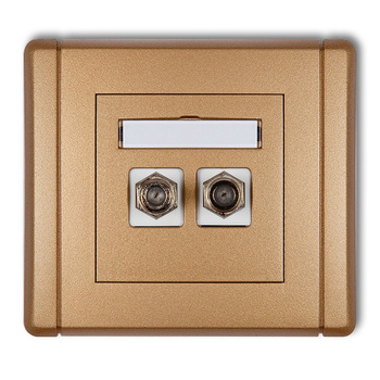 KARLIK FLEXI 8FGF-2.1  Gniazdo antenowe podwójne typu F (SAT) pozłacane