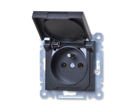 Hager lumina wl1123 gniazdo z uziemieniem pokrywa