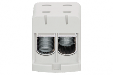 F-ELEKTRO F2.0301 LZ Listwa zaciskowa w korpusie ZU 1-torowa 2x150/2x150mm2-szara