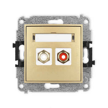 KARLIK ICON 29IGRCA-2  Gniazdo podwójne RCA (typu cinch - biały i czerwony