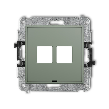 KARLIK MINI 61MGMBO-2P Mechanizm gniazda multimedialnego podwójnego bez modułu, bez pola opisowego (standard Keystone)