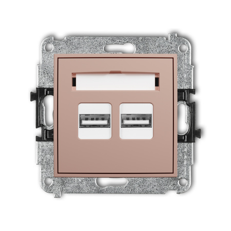 KARLIK MINI 62MCUSB-6 Mechanizm ładowarki USB podwójnej 2xUSB A, 15,5W max., 5V, 3.1A