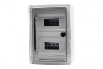 F-ELEKTRO F1.0142 Szafa MP 300x400x170IP65 drzwi przeźroczyste 2 rzędy 24mod