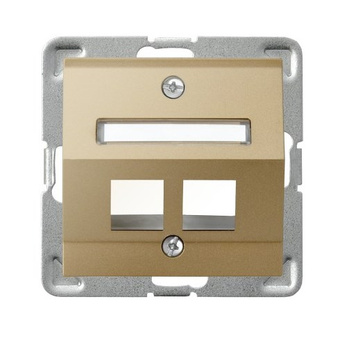 OSPEL IMPRESJA GPK-2YS/p/28 Obudowa gniazda podwójnego Keystone skośna