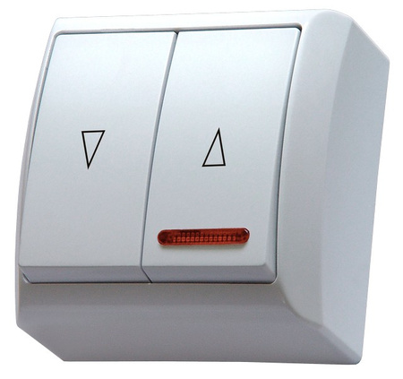 Ospel bis ŁN-7BS/00 Łącznik żaluzjowy z podświetleniem biały