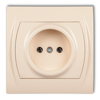 KARLIK LOGO 1LGP-1 Gniazdo pojedyncze bez uziemienia 2P (bez przesłon torów prądowych)