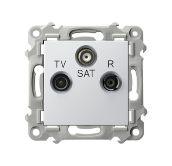 OSPEL SZAFIR GPA-ZS/m/00 Gniazdo RTV-SAT końcowe biały