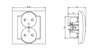 Ospel impresja GP-2YZ/23 Gniazdo podwójne z uziemieniem kompletne