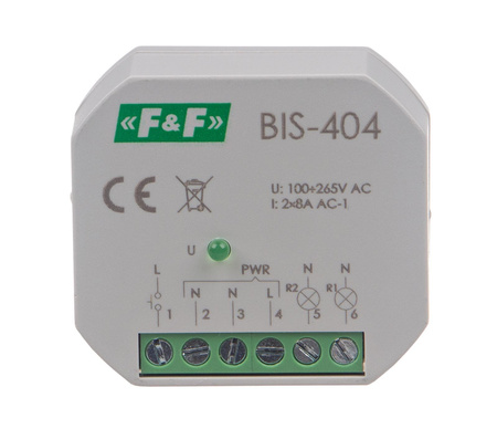 F&F Przekaźnik bistabilny BIS-404 świecznikowy