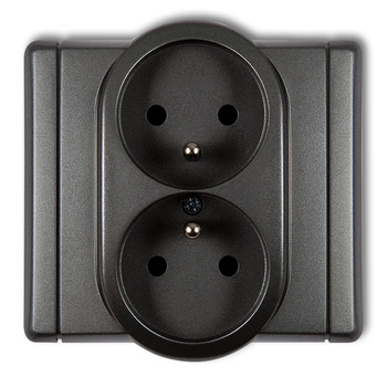 KARLIK FLEXI 11FGP-2zp  Gniazdo podwójne z uziemieniem 2x(2P+Z) (przesłony torów prądowych)