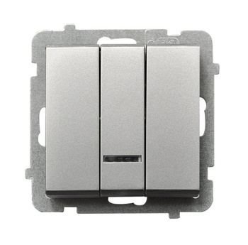 OSPEL SONATA ŁP-13RS/m/38 Łącznik potrójny z podświetleniem niebieskim