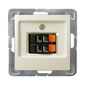 Ospel impresja GG-2Y/m/27 Gniazdo głośnikowe podwójne ecru