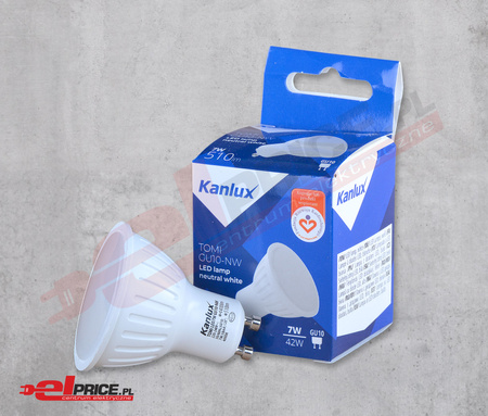 KANLUX TOMI7W GU10 ŻARÓWKA LED NEUTRALNA REFLEKTOR