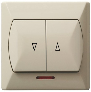 OSPEL AKCENT ŁP-7AS/01 Łącznik żaluzjowy, zwierny, podświetlany beż