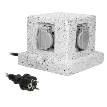 Gniazdo ogrodowe SŁUPEK, kabel gumowy H07RN-F4x2P+Z, 3x1,5mm², 3m