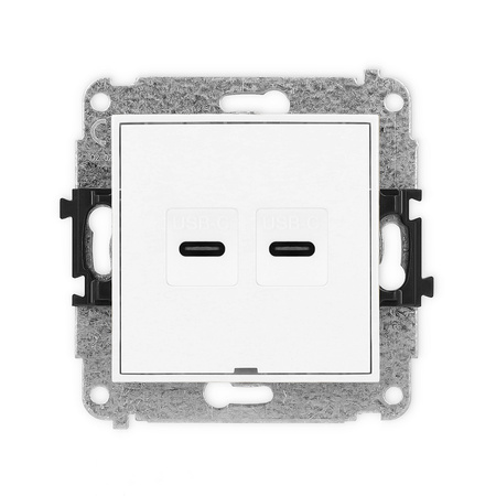 KARLIK ICON IGUSBBO-8  Gniazdo podwójne 2xUSB C-C