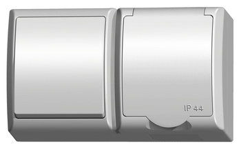 Ospel fala ZH-Ł1G/00/w Łącznik jednobiegunowy + gniazdo pojedyncze