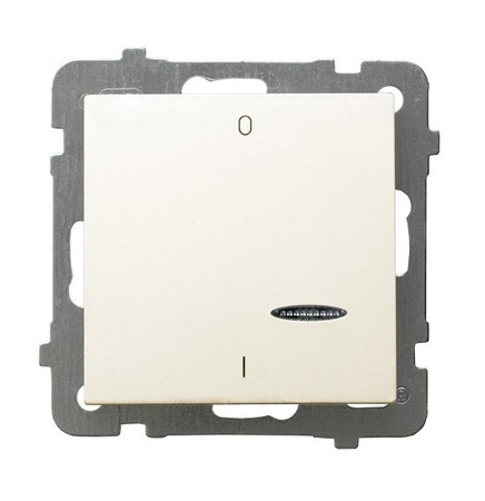 Ospel as ŁP-11GS/m/27 Łącznik dwubiegunowy z podświetleniem pomarańczowym