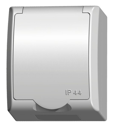 Ospel fala GNH-1HSP/00/w Gniazdo pojedyncze schuko z przesłonami