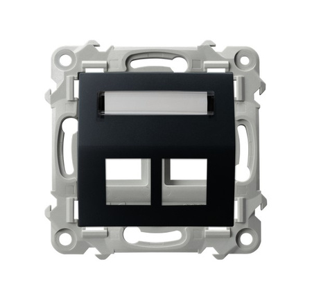 OSPEL SZAFIR GPK-2ZS/p/33 Obudowa gniazda podwójnego Keystone skośna