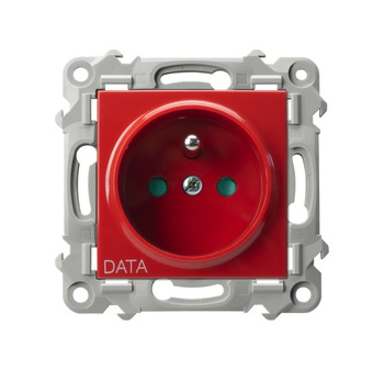 OSPEL SZAFIR GP-1ZZDP/m/00 Gniazdo z uziemieniem DATA z przesłonami