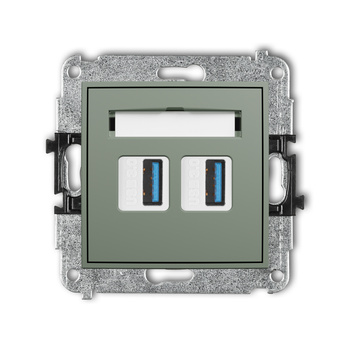 KARLIK MINI 61MGUSB-6 Mechanizm gniazda podwójnego 2xUSB A-A 3.0