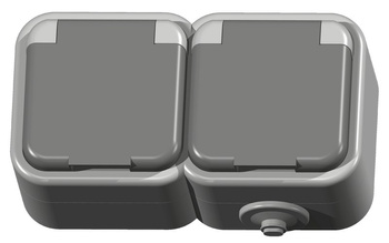 OSPEL DELFINA GNH-2DZ/30/w Gniazdo hermetyczne podwójne z uziemieniem