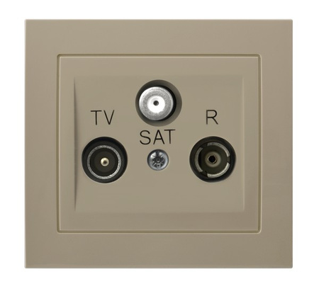 OSPEL KIER GPA-WSP/01 Gniazdo RTV-SAT przelotowe beż