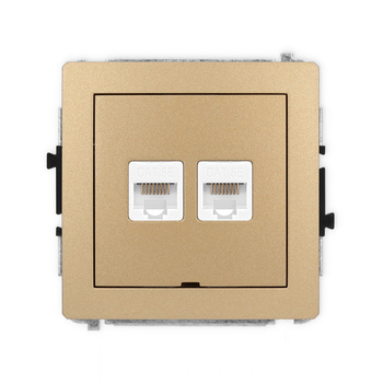 KARLIK DECO 8DGKBO-2  Gniazdo komputerowe podwójne 2xRJ45