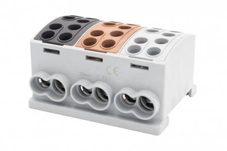 F-ELEKTRO F2.0386 Zacisk HLK 3x125A-2 (1x35,1x25 / 1x35,1x25) (3L)