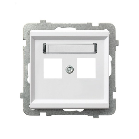 SONATA GPK-2R/p/75 Obudowa gniazda podwójnego typu Keystone prosta