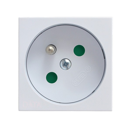 OSPEL OSPEL45 GK-1ZP/46 Gniazdo pojedyncze z uziemieniem z przesłonami