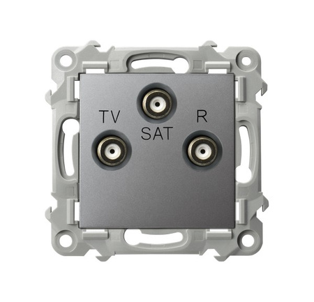 OSPEL SZAFIR GPA-ZS/m/70 Gniazdo RTV-SAT końcowe szary