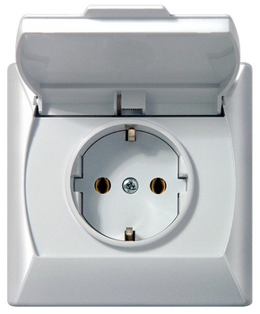 OSPEL AKCENT GPH-1AS/00/d Gniazdo bryzgoszczelne z uziemieniem IP-44