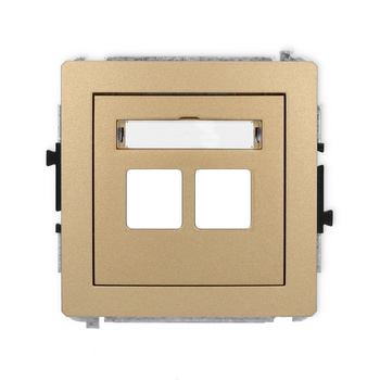 KARLIK DECO 8DGM-2P Gniazdo multimedialne podwójnego bez modułu (standard Keystone)
