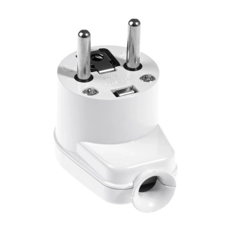 Plastrol Wtyczka kątowa rozbieralna Biała WT-16 W-10104
