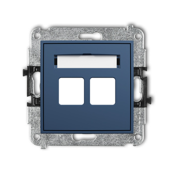 KARLIK MINI 64MGM-2P Mechanizm gniazda multimedialnego podwójnego bez modułu (standard Keystone)