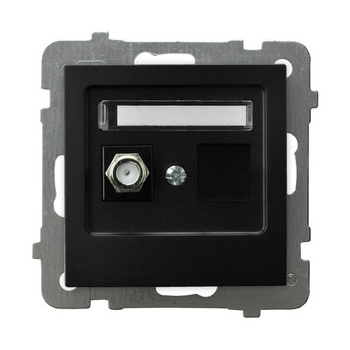 OSPEL AS GPA-1GF/m/33 Gniazdo antenowe typu F pojedyncze czarny mat