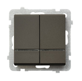 OSPEL SONATA ŁP-2RS/m/40 Łącznik dwugrupowy świecznikowy podświetlany