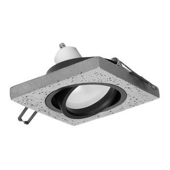 HALISI SM ramka dekoracyjna oprawy punktowej,  kwadratowa, ruchoma, czarna, MR16/GU10 max 50W