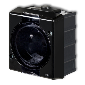 KARLIK SENIOR 12GHS-1d  Gniazdo pojedyncze z uziemieniem 2P+Z (klapka dymna)