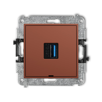 KARLIK ICON 63IGUSBBO-5 Mechanizm gniazda pojedynczego USB A-A 3.0, bez pola opisowego
