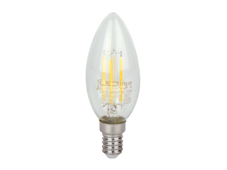LED line LITE żarówka LED E14 5W 4000K 600lm 220-240V FILAMENT C35 ŚWIECZKA ŚCIEMNIALNA