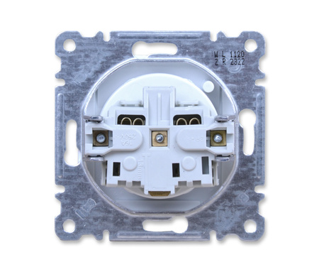 HAGER LUMINIA WL1120 GNIAZDO  2P+E Z KLAPKĄ IP44